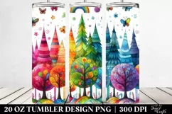 Colorful Rainbow Trees | 20 Oz Tumbler Product Image 2