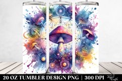 Vibrant Magical Mushroom Clipart, Transparent 20 Oz Tumbler Product Image 2