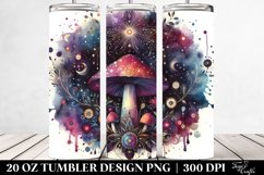 Vibrant Magical Mushroom Clipart, Transparent 20 Oz Tumbler Product Image 2