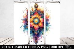 Vibrant Magical Mushroom Clipart, Transparent 20 Oz Tumbler Product Image 2
