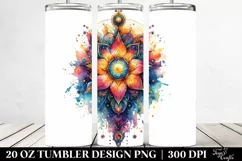 Vibrant Magical Mushroom Clipart, Transparent 20 Oz Tumbler Product Image 2