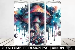 Vibrant Magical Mushroom Clipart, Transparent 20 Oz Tumbler Product Image 2