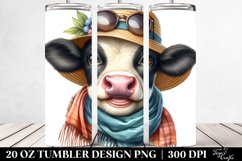 Cow Portrait Sun Hat | 20 Oz Tumbler Product Image 2