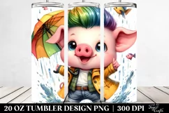 Cute Baby Pig Dancing | 20 oz Tumbler Product Image 2
