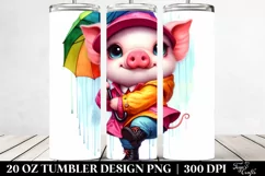 Cute Baby Pig Dancing | 20 oz Tumbler Product Image 2