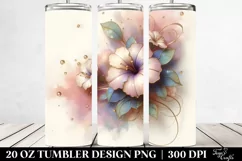 Abstract Shiny Petunia | 20 oz Tumbler Product Image 2