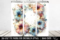 Abstract Shiny Petunia | 20 oz Tumbler Product Image 2