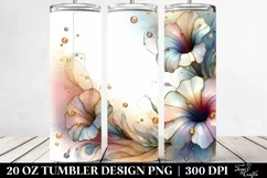 Abstract Shiny Petunia | 20 oz Tumbler Product Image 2