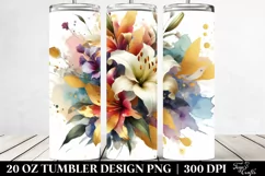 Vibrant Bouquet with Gold Foil | 20 Oz Tumbler Product Image 2
