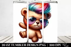 Vibrant Baby Bear Jumping 20 Oz Tumbler Product Image 2