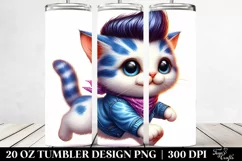 Cute Baby Cat Running | 20 oz Tumbler Product Image 2