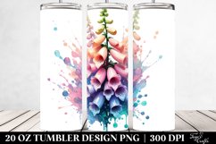 Glossy Foxglove Clipart, Transparent 20 Oz Tumbler Product Image 2