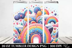 Colorful Whimsical Rainbow | 20 Oz Tumbler Product Image 2