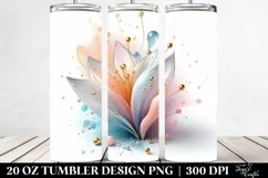 Glossy Snowdrop Clipart, Transparent 20 Oz Tumbler Product Image 2
