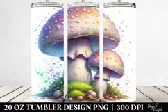 Detailed Pastel Mushroom | 20 oz Tumbler Product Image 2