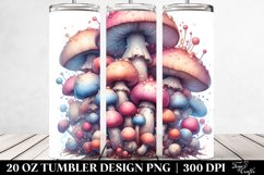 Detailed Pastel Mushroom | 20 oz Tumbler Product Image 2