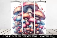 Detailed Pastel Mushroom | 20 oz Tumbler Product Image 2
