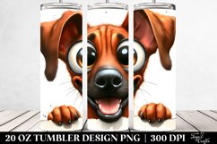 Crazy Looking Rhodesian Ridgeback Watercolor Design|20 Oz Product Image 2