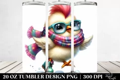 Goofy Baby Chicken in Winter Outfit Product Image 2