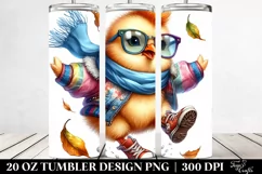 Goofy Baby Chicken in Winter Outfit Product Image 2