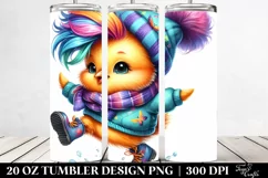 Goofy Baby Chicken in Winter Outfit Product Image 2