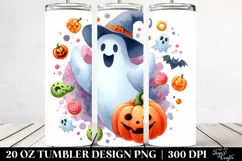 Funny Halloween Clipart - Ghost, High-Res 20 Oz Tumbler Product Image 2