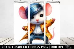 Vibrant Baby Mouse Raincoat|20 oz Tumbler Product Image 2