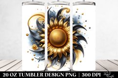 Abstract Shiny Sunflower Splash | 20 Oz Tumbler Product Image 2