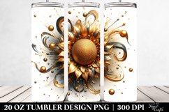 Abstract Shiny Sunflower Splash | 20 Oz Tumbler Product Image 2
