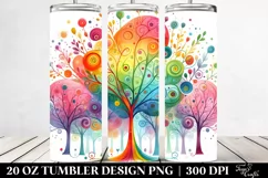 Simple Rainbow Trees, Colorful Pastel | 20 Oz Tumbler Product Image 2
