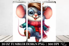 Vibrant Baby Mouse Winter|20 oz Tumbler Product Image 2