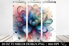 Abstract Glossy Anemone, Transparent 20 Oz Tumbler Product Image 2