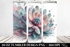 Abstract Pastel Glossy Anemone 20 Oz Tumbler Product Image 2