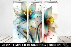 Abstract Glossy Narcissus Made of Material | 20 oz Tumbler Product Image 2