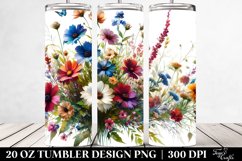 Watercolor Wild Flowers | 20 Oz Tumbler Product Image 2