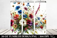 Watercolor Wild Flowers | 20 Oz Tumbler Product Image 2