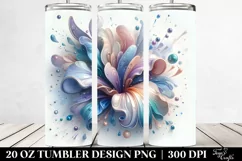 Glossy Iris Clipart, Transparent 20 Oz Tumbler Product Image 2