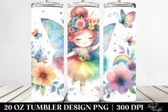 Whimsical Flowers, Baby Macaw | 20 Oz Tumbler Product Image 2