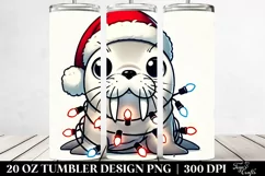 Cute Baby Walrus in Lights Clipart Product Image 2