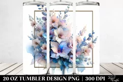Abstract Glossy Delphinium, Transparent 20 Oz Tumbler Product Image 2