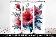 20 Oz Tumbler Sublimation | Glossy Azalea with Metallic Product Image 2