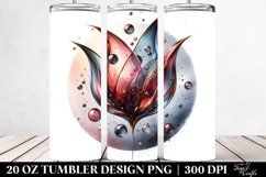 Abstract Shiny Tulip Splash | 20 Oz Tumbler Product Image 2