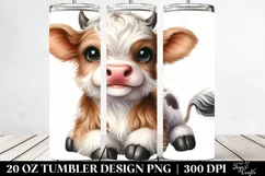 Cute Highland Cow on Moon Clipart Product Image 2