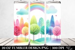 Serene Rainbow Trees, Simple Pastel | 20 Oz Tumbler Product Image 2