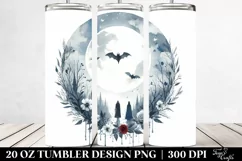 Simple Gothic Vampire Watercolor | 20 oz Tumbler Product Image 2
