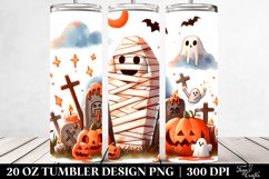 Spooky Mummy&#039;s Tomb Clipart 20 Oz Tumbler Product Image 2
