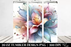 Abstract Shiny Freesia, Transparent 20 Oz Tumbler Product Image 2