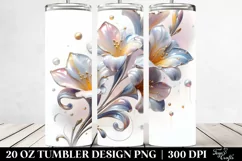 Abstract Pastel Freesia 20 Oz Tumbler Product Image 2