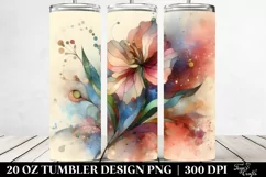 Abstract Pastel y Sweet Pea, Transparent 20 Oz Tumbler Product Image 2