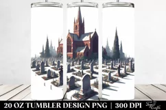 Eerie Graveyard Digital Painting | 20 oz Tumbler Product Image 2